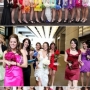 Do colorido do arco-íris para os vestidos das damonas